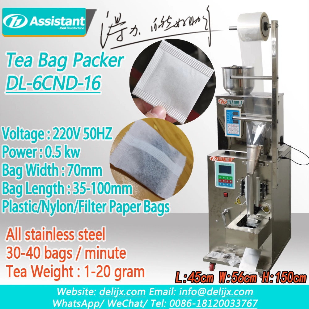 Bag d'emballage de papier à thé en plastique / en nylon / en nylon / filtre de filtre DL-6CND-16
